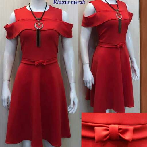 red dress with a bow