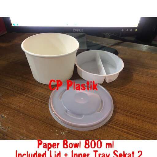 a paper bowl with a lid and a bowl with a lid.