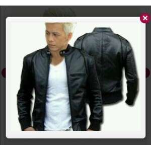 leather jacket with a white shirt