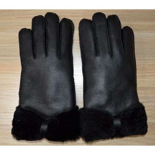 a pair of black gloves