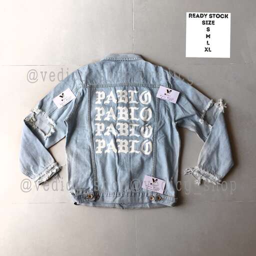 denim jacket with a vintage print