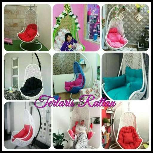 a collection of my new chairs and a birdcage.