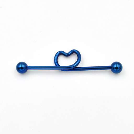 heart - shaped blue heart - shaped handle in a heart shape