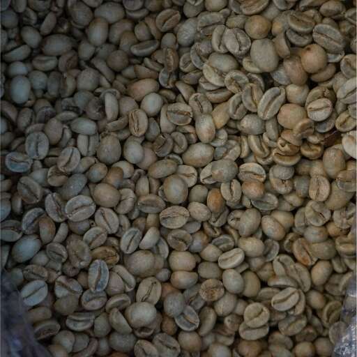 coffee beans in a glass container