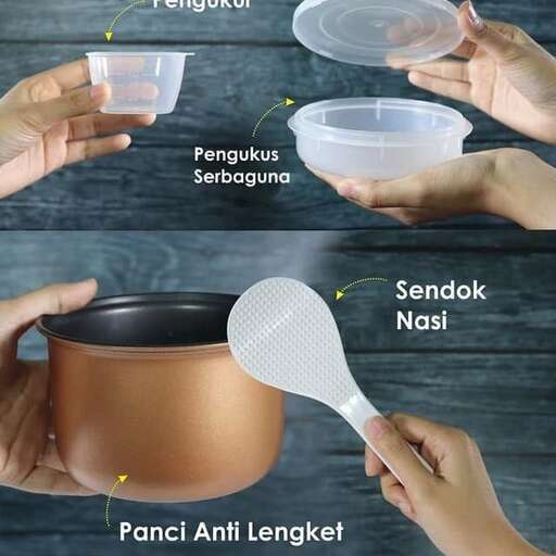 a person holding a plastic container with a spoon.