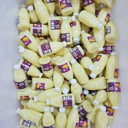 a large pile of yellow and purple candy.