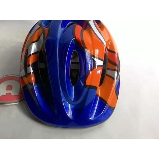 the helmet of the racecar