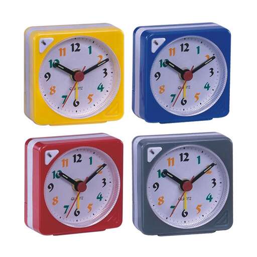 a clock with different colors of the face