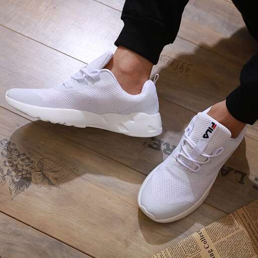 the shoes are made by person.