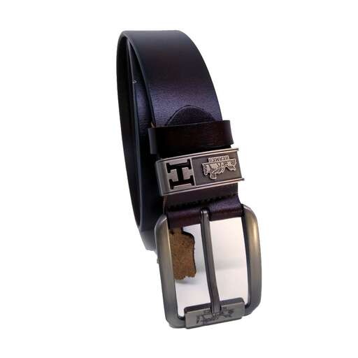 men's leather belt with a buckle