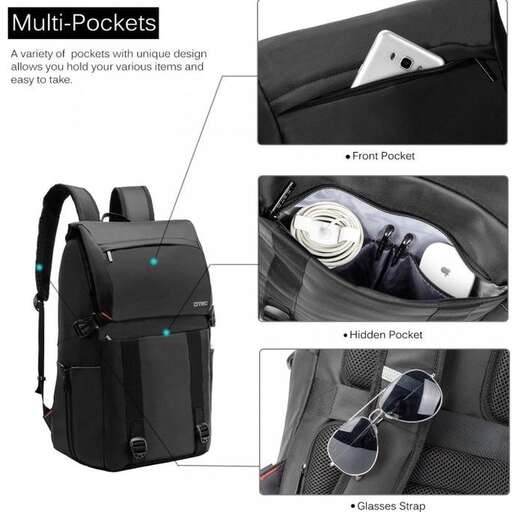 a bag of different types of travel items