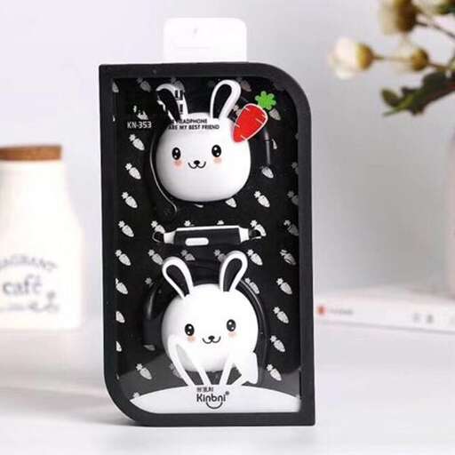 a bottle of chocolate with two rabbits on it.