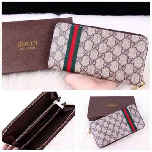 wallet in a brown leather case