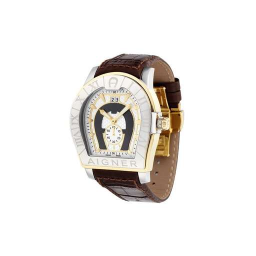 the watch is made of leather and is designed to look like a face.