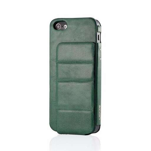 a green case with a back cover.