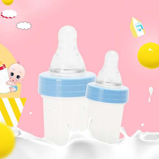 baby in a milk bottle