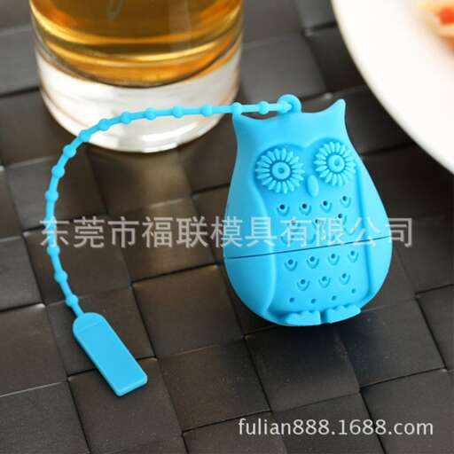 owl in a blue cord