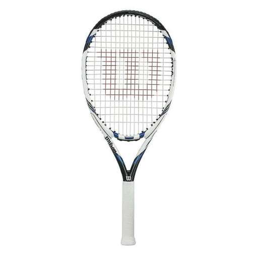 a close up of a tennis racket