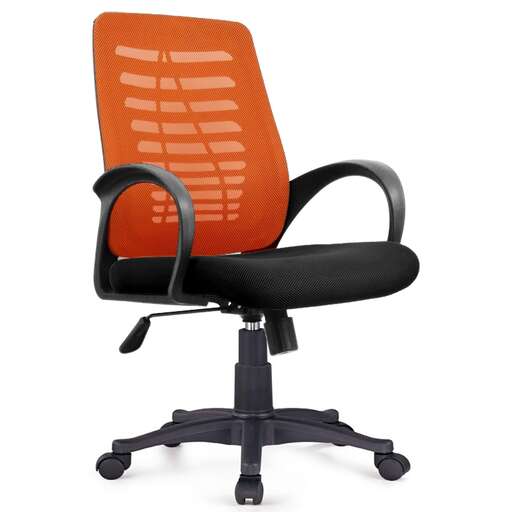 the office chair in orange