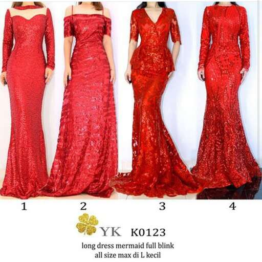 a long red dress with a long skirt