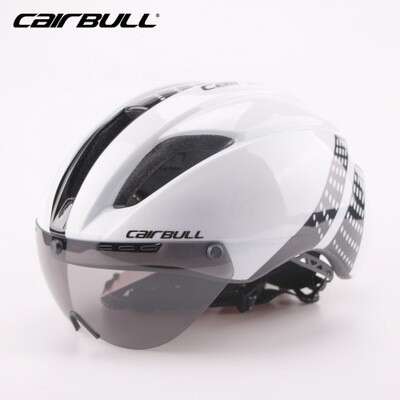 a white motorcycle helmet with a helmet on it.