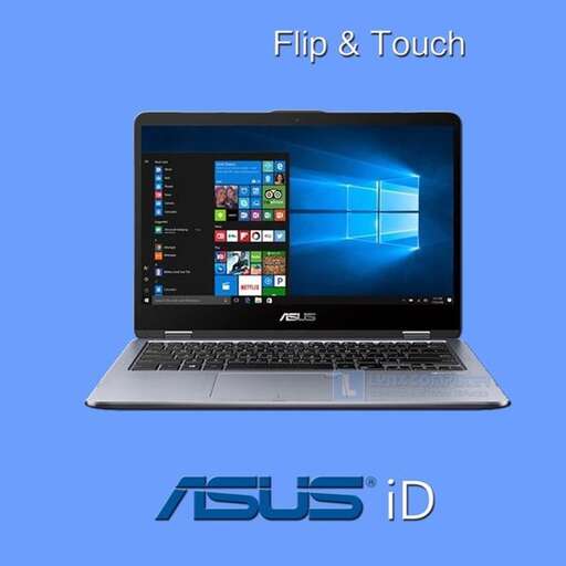 a laptop computer with a blue background
