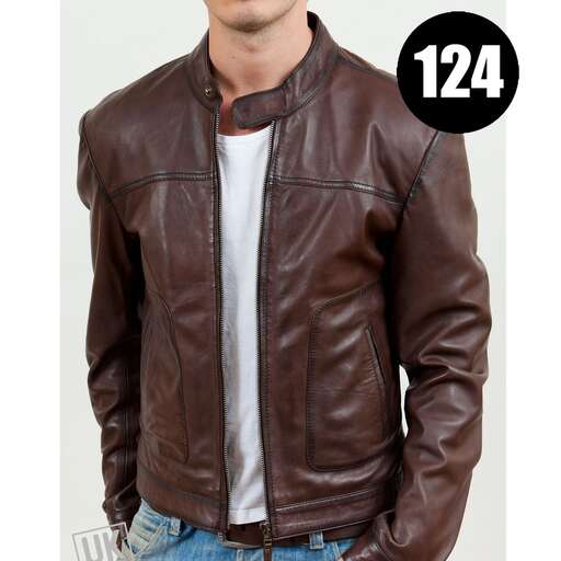 leather jacket with a white t - shirt