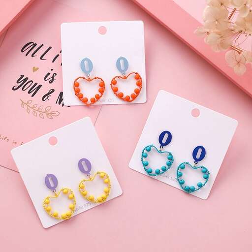 all earrings are made with a pair of earrings.