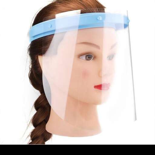 a headband with a plastic visor