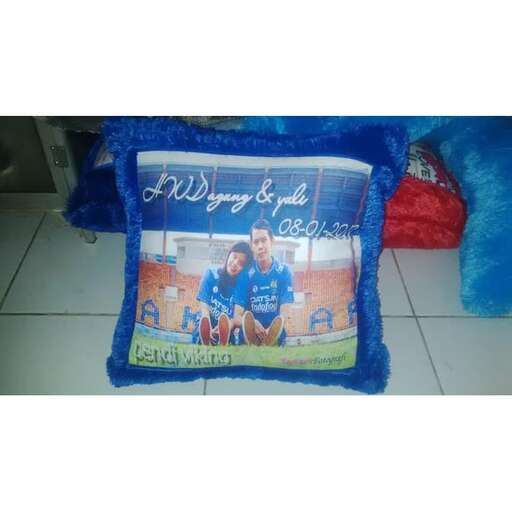 a pillow made from a recycled newspaper.