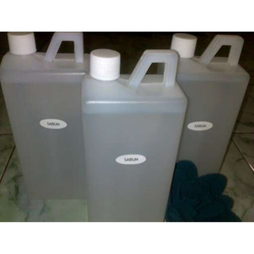 two containers of water with handles on them.