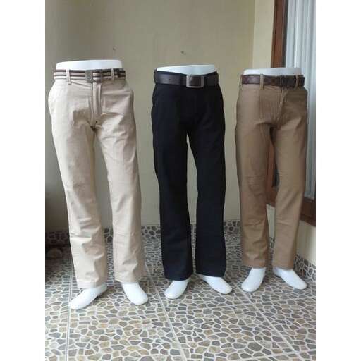 the pants are made from % cotton and are the same.