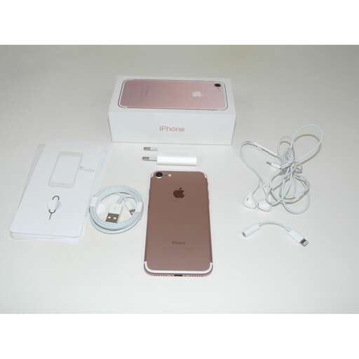 a pink iphone, a white case, and a charger.
