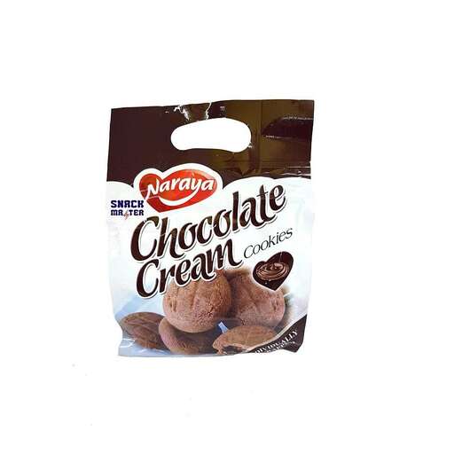 a box of chocolate chips with a white background.