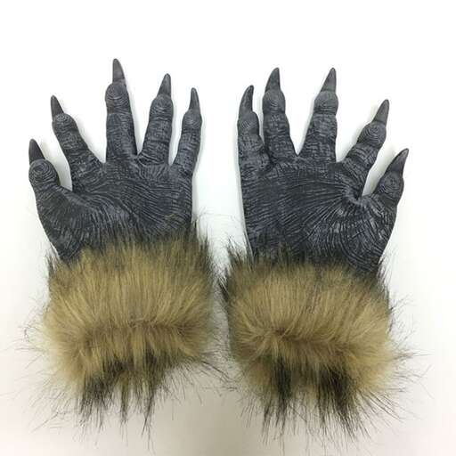 a pair of claws painted with black paint