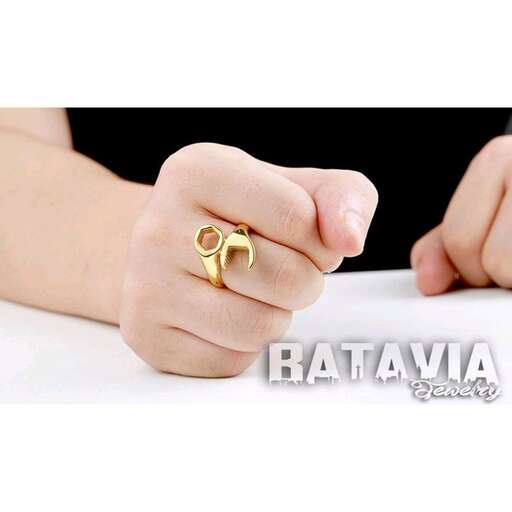 a ring with a gold band