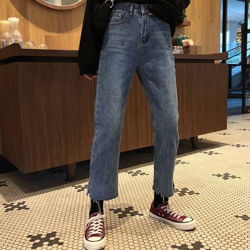 the jeans are blue in color.