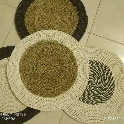 a close up of a mat on the floor