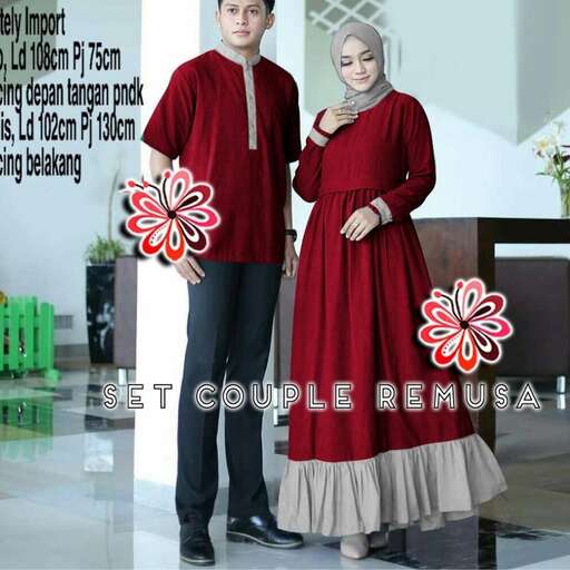 a couple in red and white dresses
