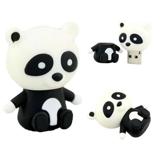 panda bear in black and white