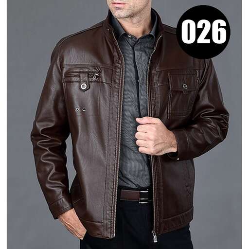 leather jacket with a zipper