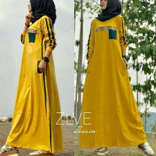 the yellow dress in the style of the national dress
