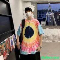 a man wearing a shirt with a face mask