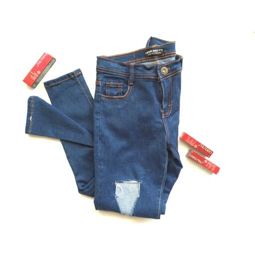 jeans with a few pins