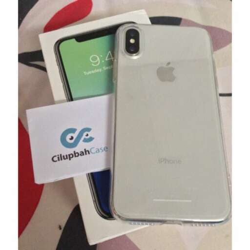 computer hardware business has a new iphone x on the back.