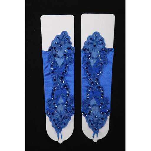 a pair of blue silk silk silk silk silk silk flowers.