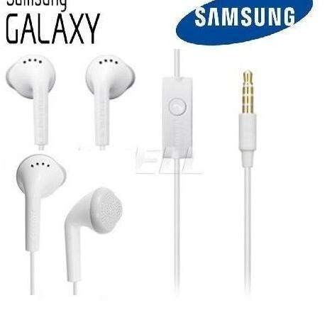 a white headphones with a logo on it.