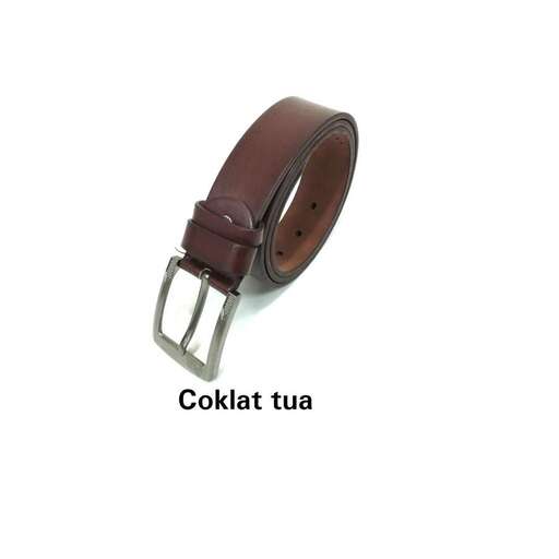 leather belt with a buckle