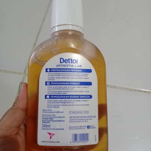 the bottle of liquid soap is in the plastic bottle.