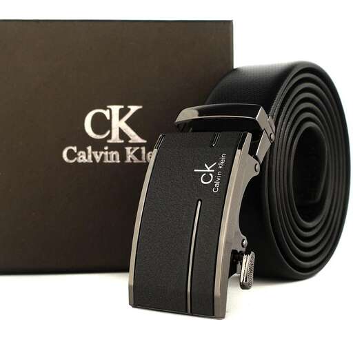 a black leather belt with a black box and a black box